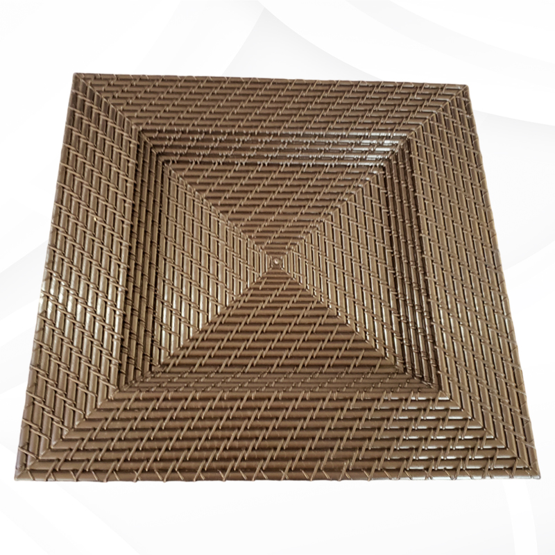 RENTA PLATO BASE DE RESINA MIMBRE