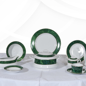 Rentamos Vajilla Artic Filo Verde