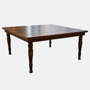 Mesa de madera patas redondas
