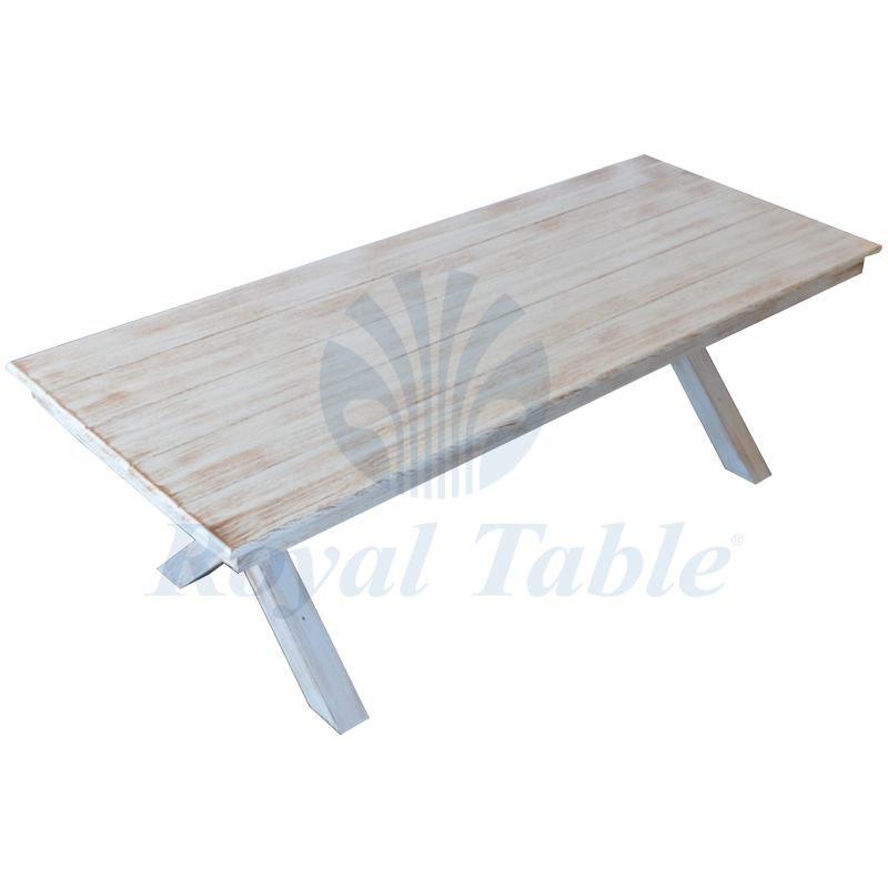 Mesa Tablón Patas En X de Madera