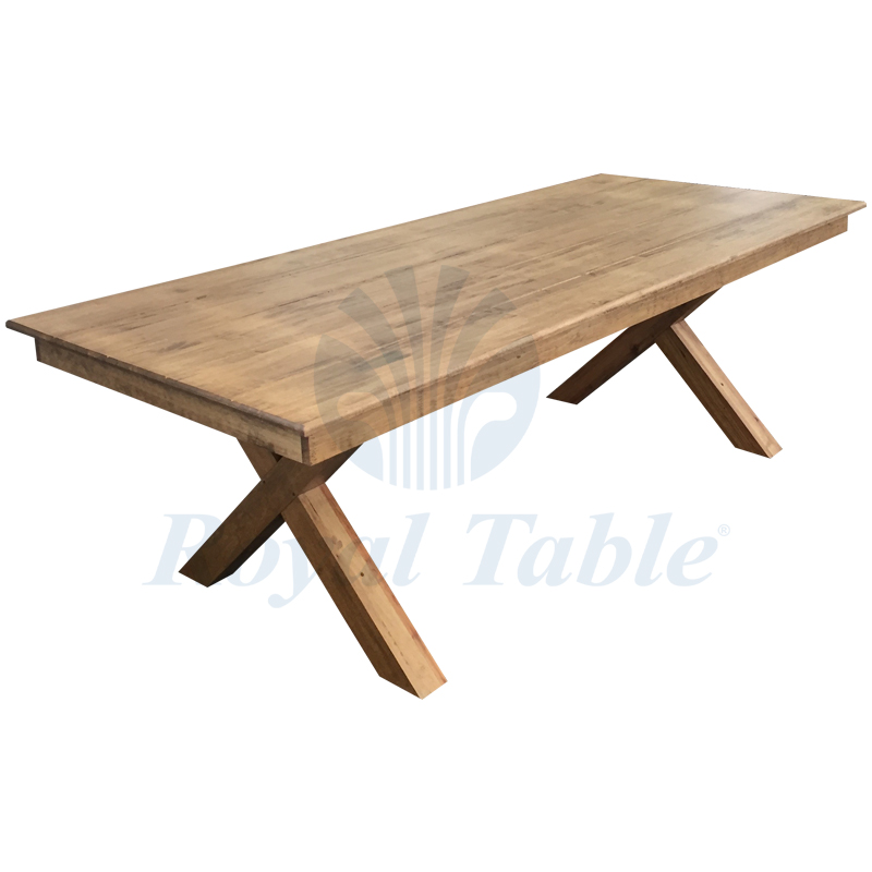 Mesa Tablón Patas En X de Madera