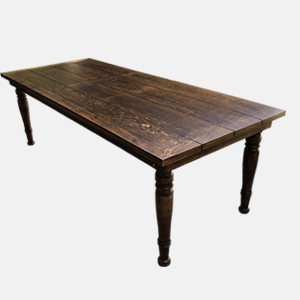 tablon de madera patas redondas